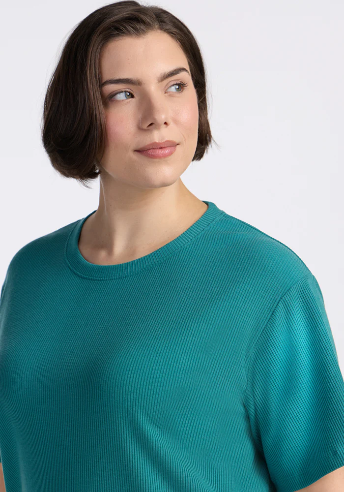 Delia Ribbed Short Sleeve - Surfside - Image 12