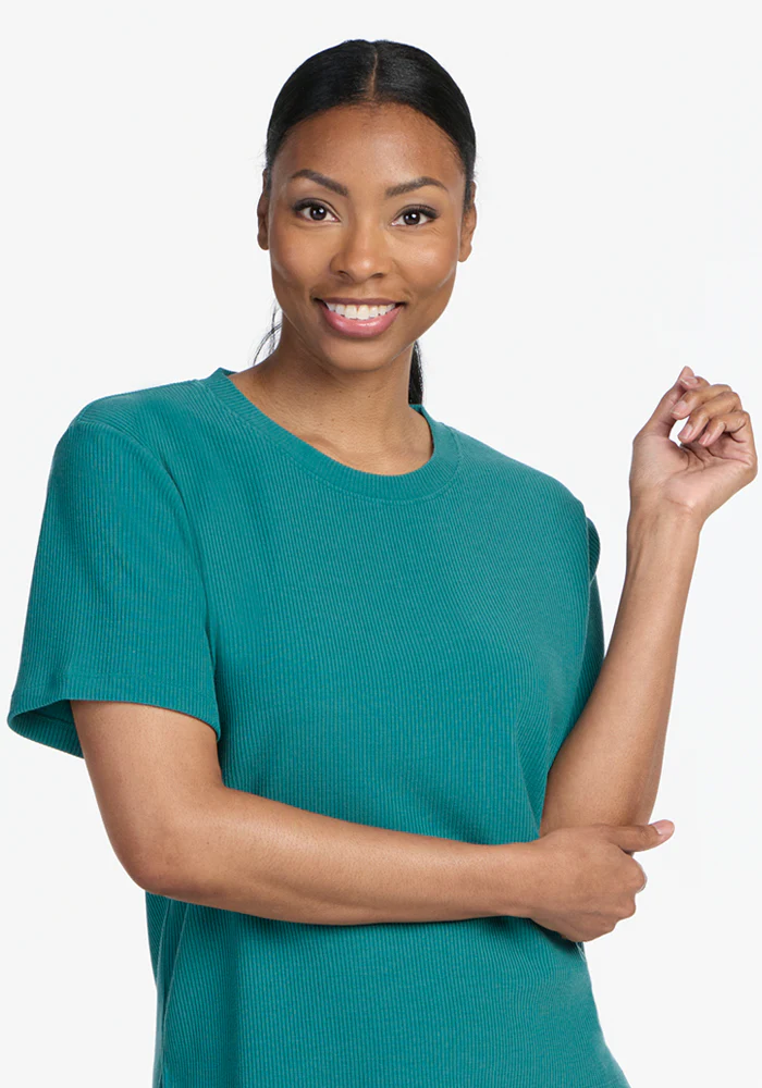 Delia Ribbed Short Sleeve - Surfside - Image 5