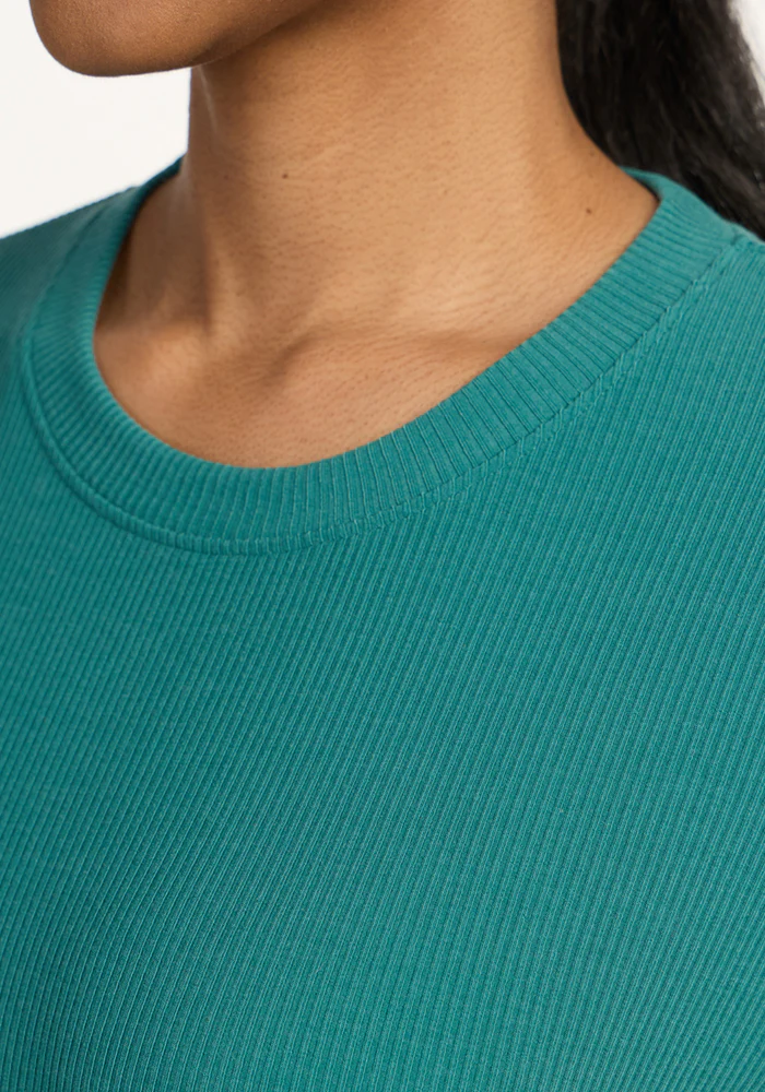 Delia Ribbed Short Sleeve - Surfside - Image 6