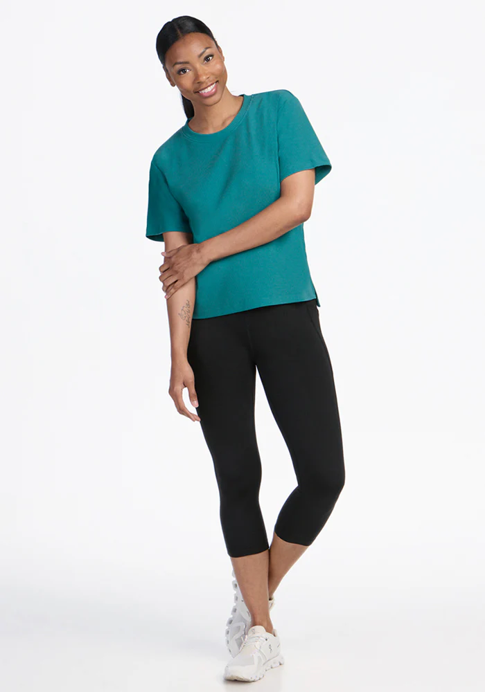 Delia Ribbed Short Sleeve - Surfside - Image 7