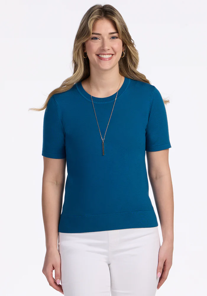 Anna Crew Sweater - Moroccan Blue