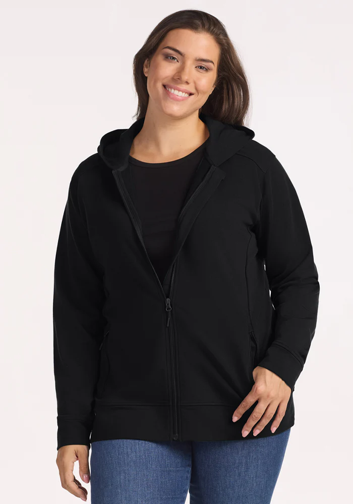 Darby Zip Up Hoodie - Black