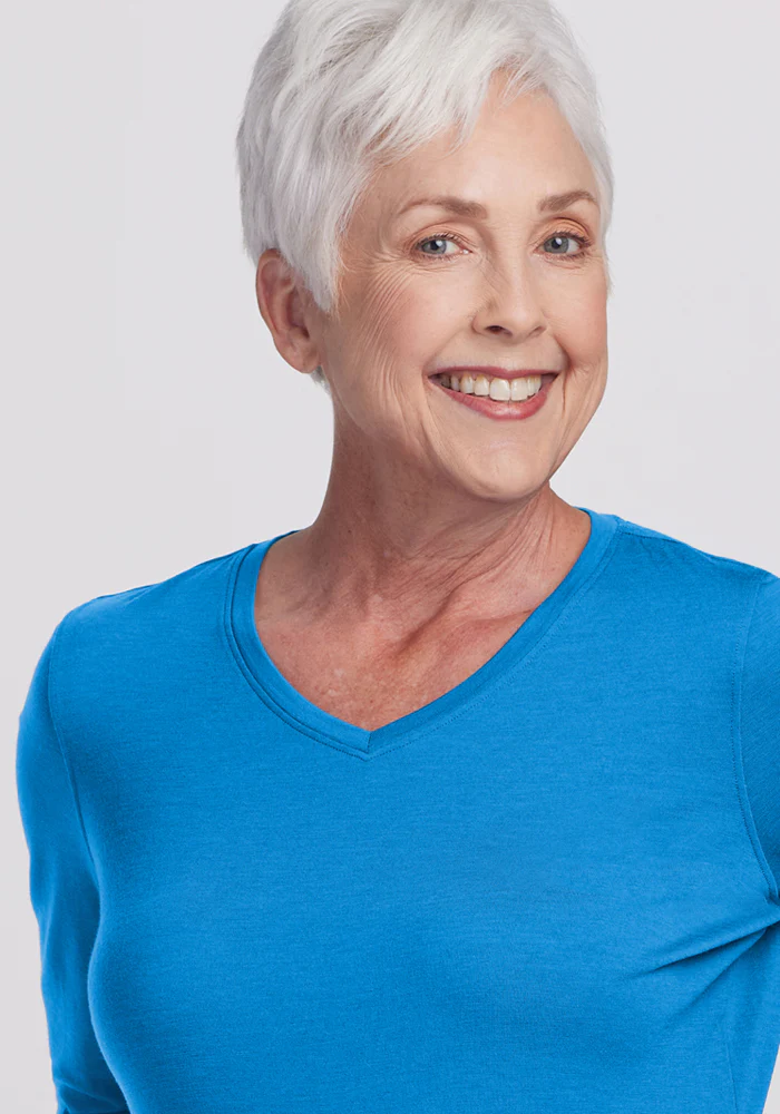 Elena 3/4 Sleeve V Neck - Wave Rider - Image 2