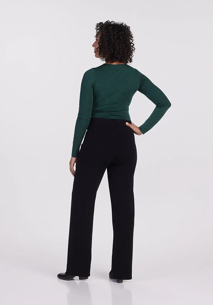 Ellie Wide Leg Pants - Black - Image 6