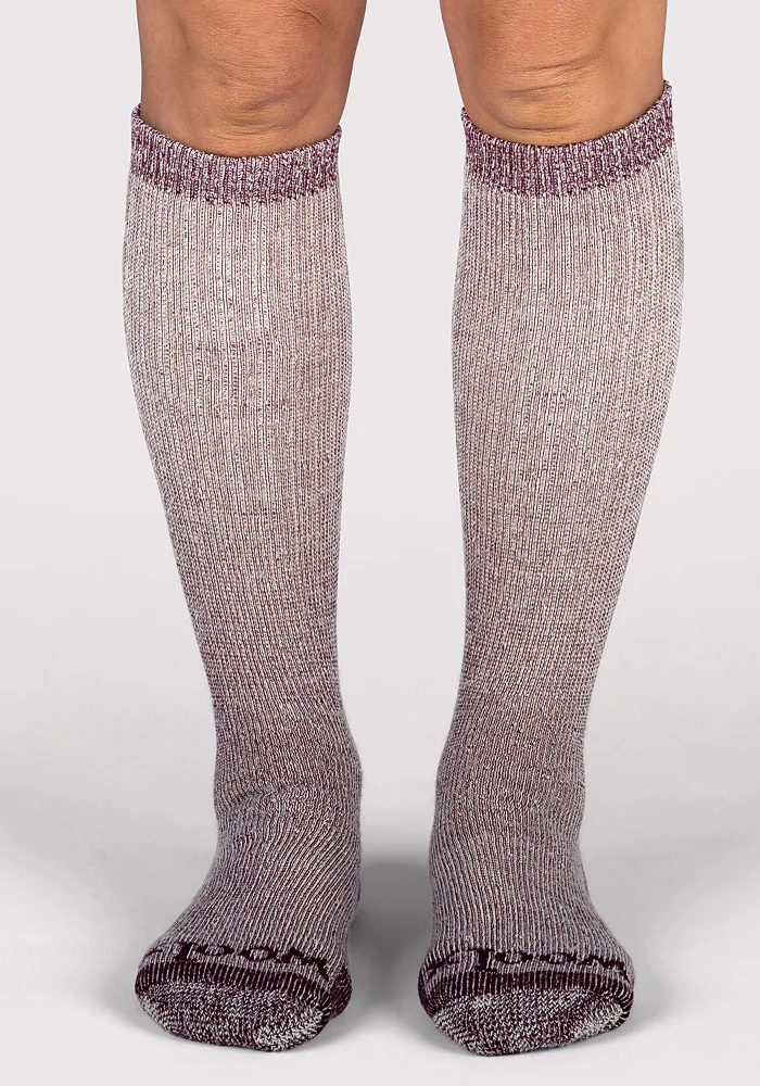 Womens Extreme Over The Calf Socks - Windsor Wine - Image 3