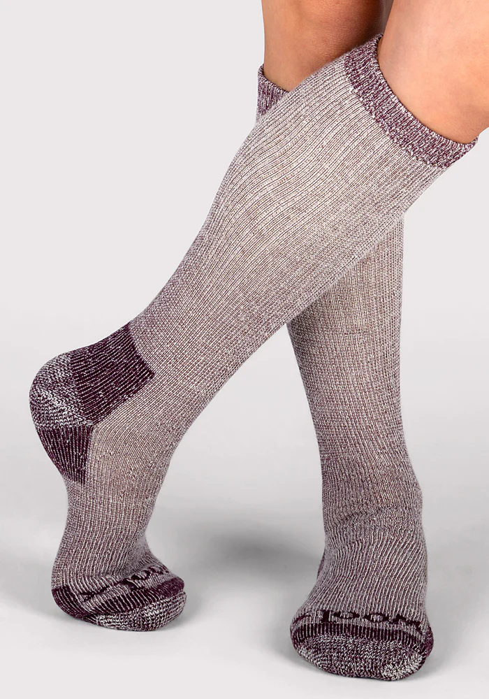 Womens Extreme Over The Calf Socks - Windsor Wine - Image 4