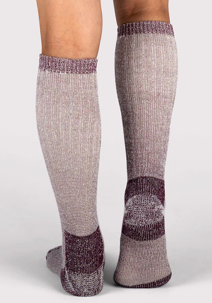 Womens Extreme Over The Calf Socks - Windsor Wine - Image 5