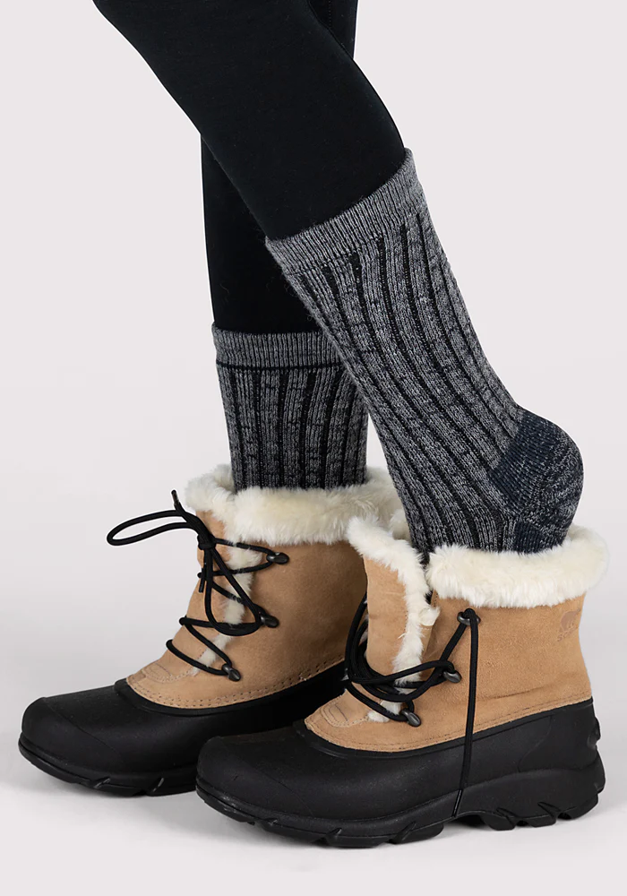 Womens Joey Crew Socks - Stone Grey