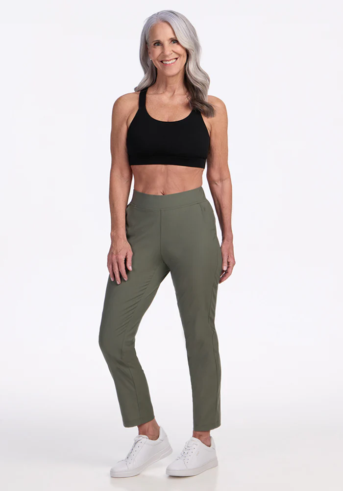 Nicole Ankle Pants - Sage Olive