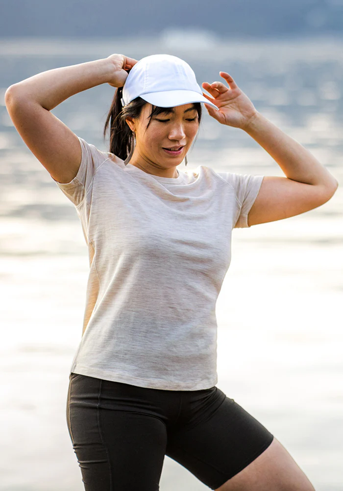 Liza Crew Neck Tee - Cream Heather - Image 18