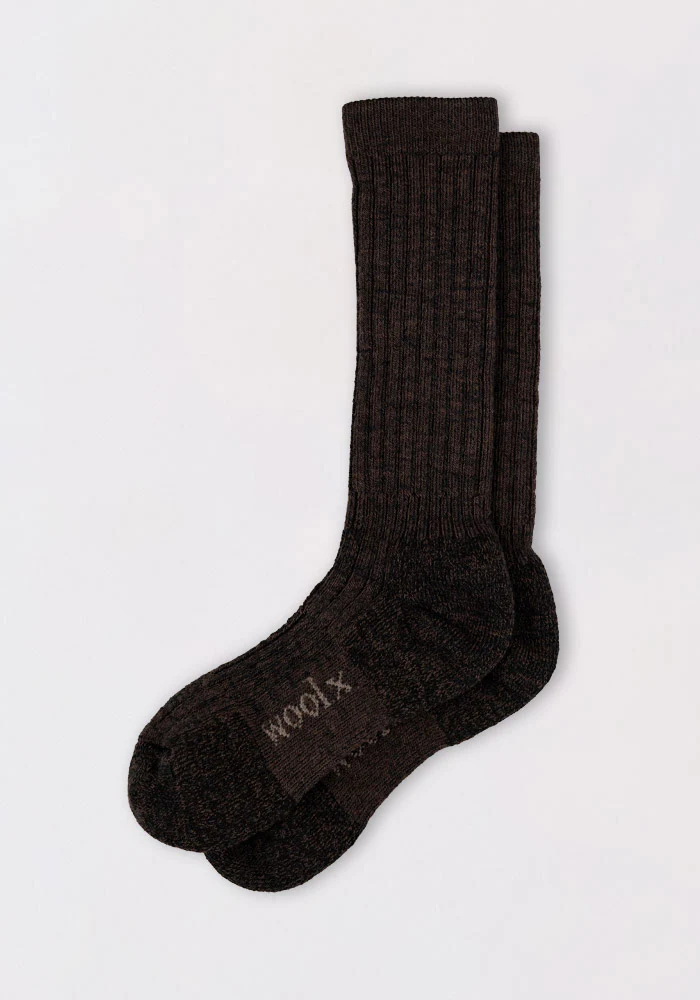 Mens Joey Mid Calf Socks - Dark Espresso