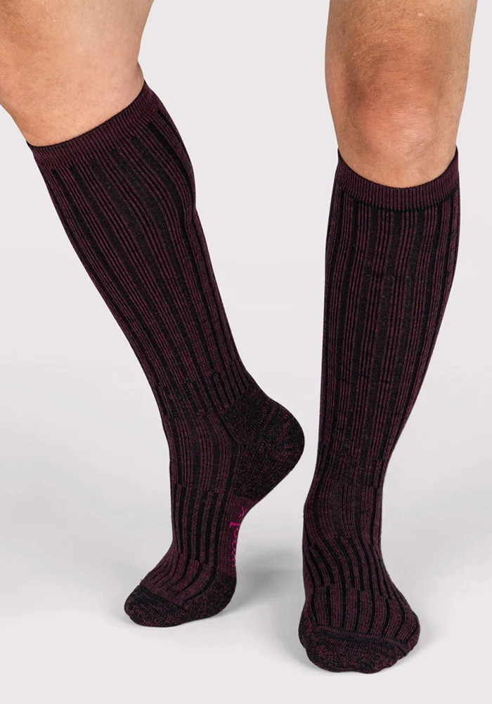 Mens Joey Mid Calf Socks - Warm Violet