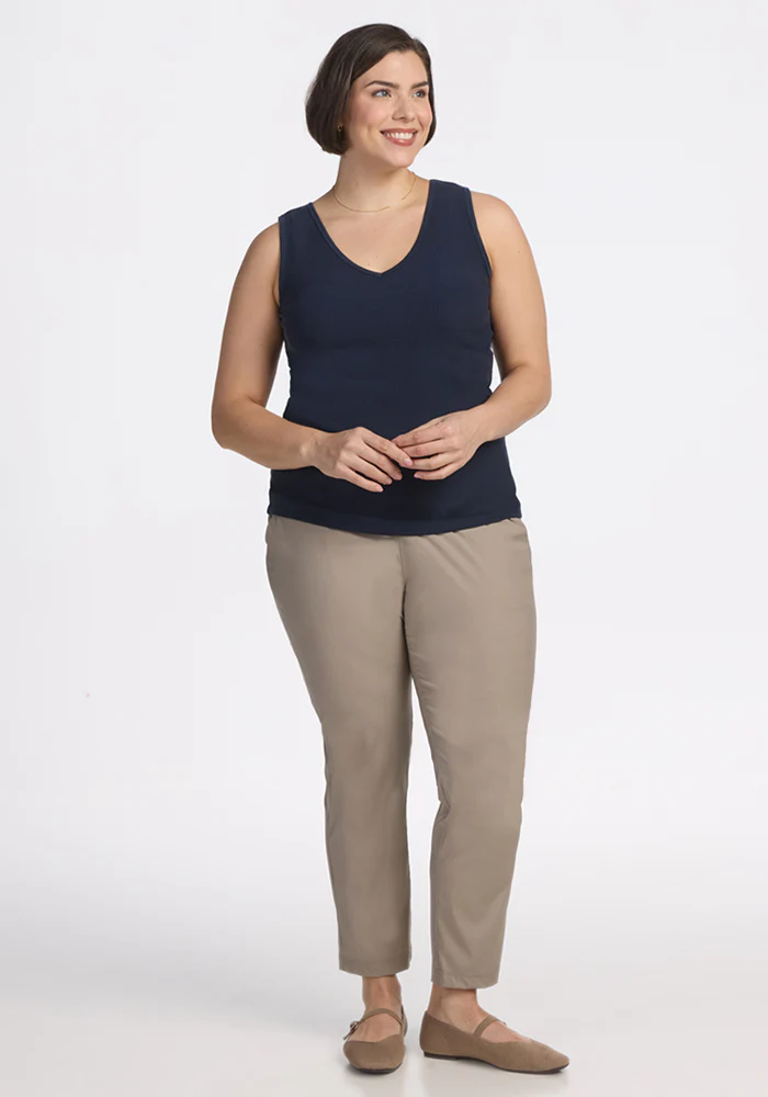 Vivi Ribbed Tank - Deep Navy - Image 10