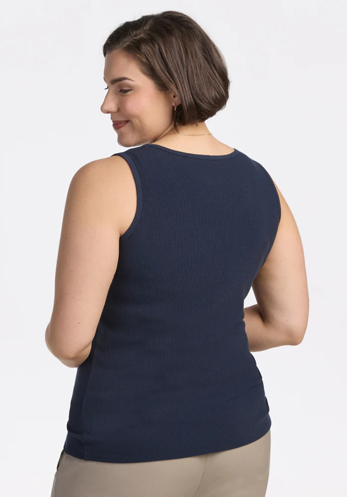 Vivi Ribbed Tank - Deep Navy - Image 11