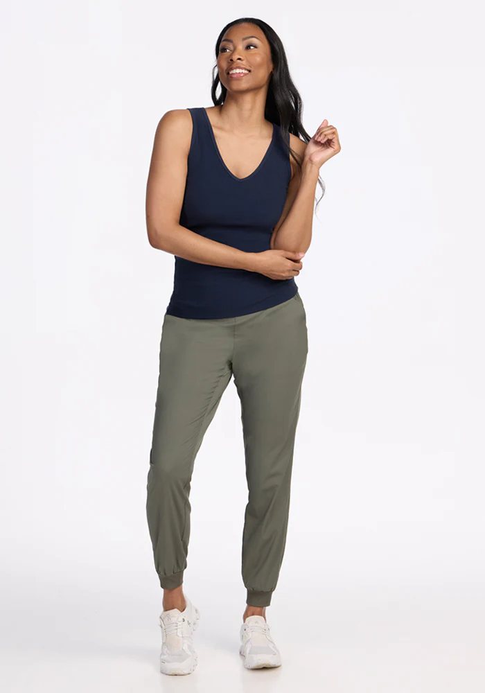 Vivi Ribbed Tank - Deep Navy - Image 5