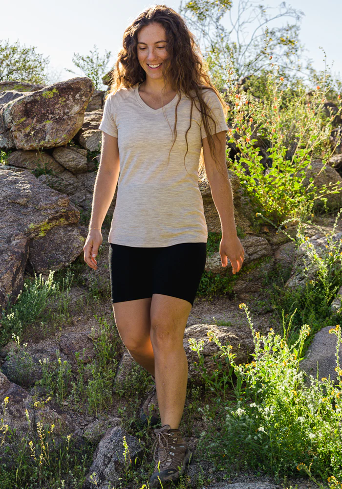 Mia V Neck - Cream Heather - Image 15