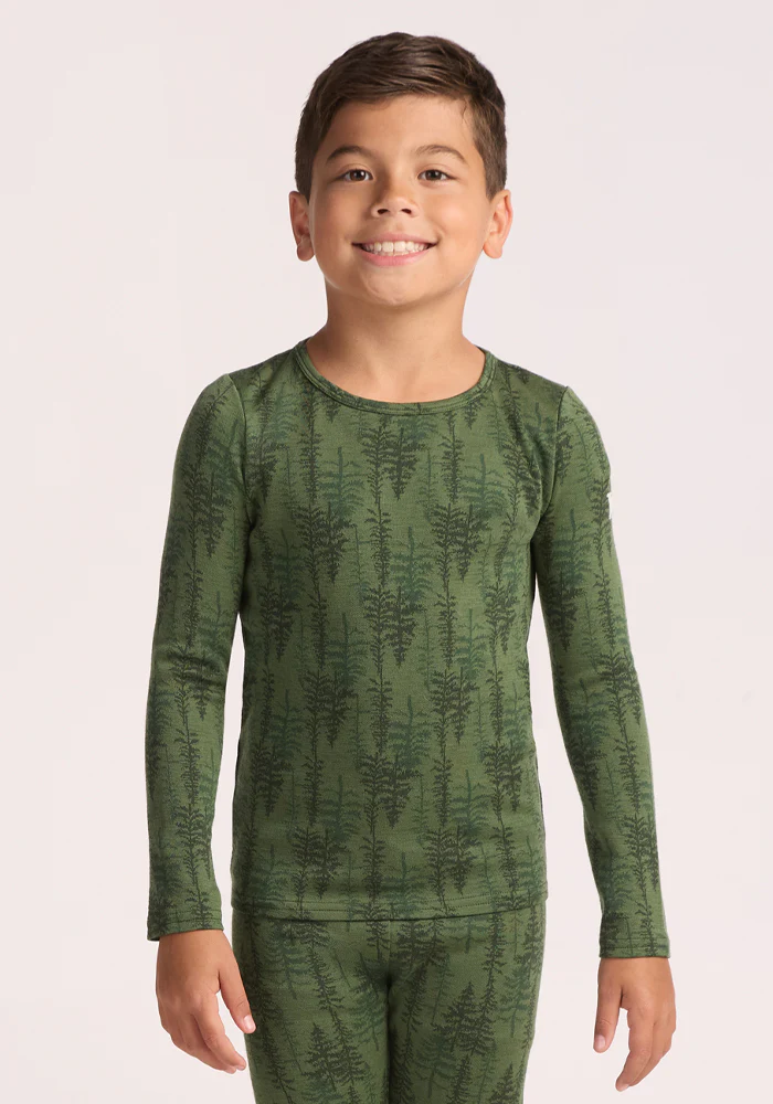 Kids Explorer Base Layer Top - Forest Friends