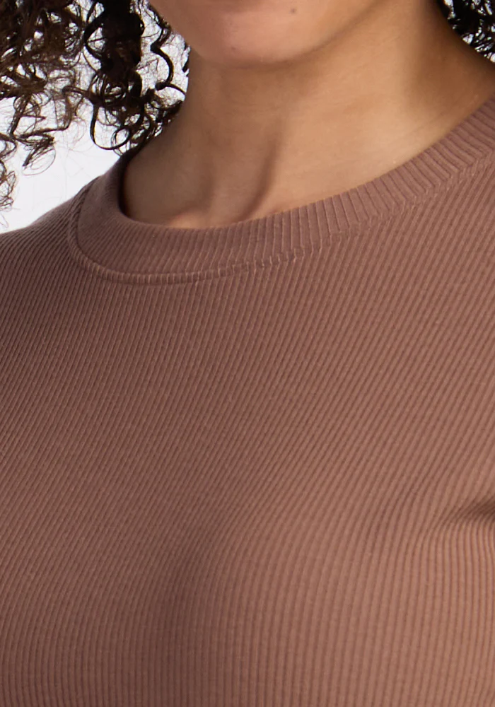 Delia Ribbed Short Sleeve - Sienna Kiss - Image 6