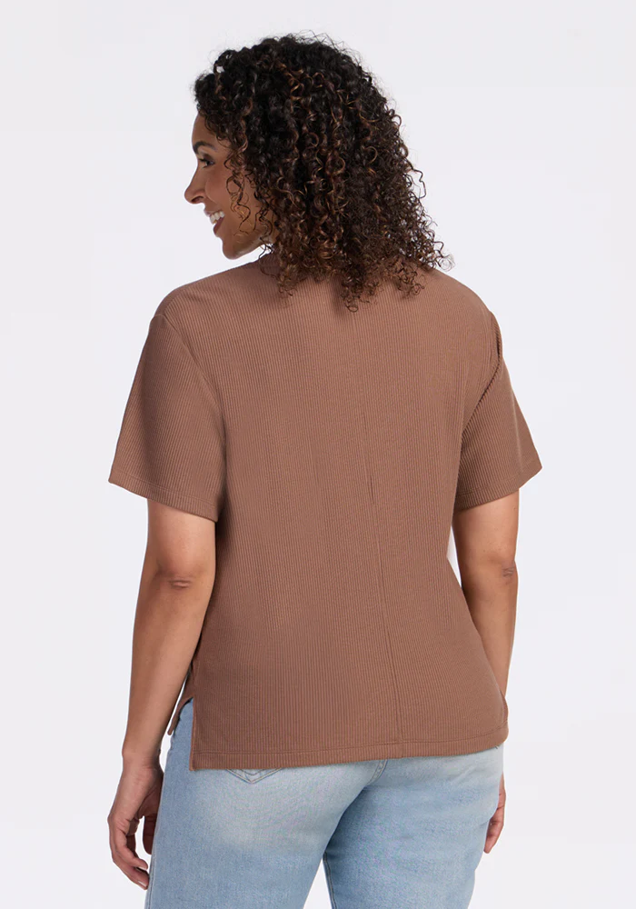 Delia Ribbed Short Sleeve - Sienna Kiss - Image 8