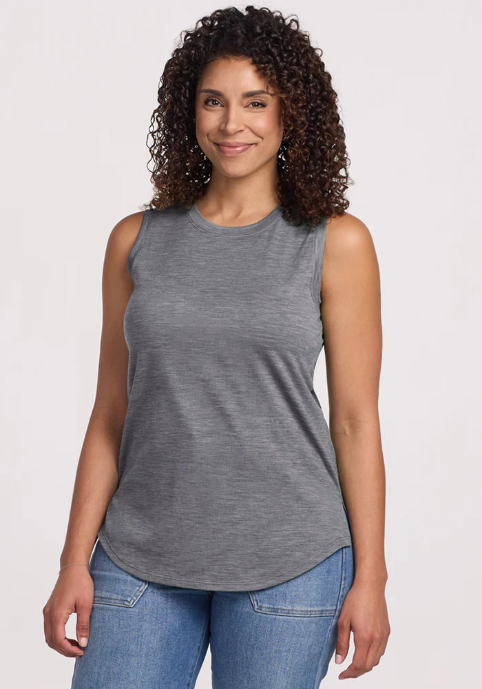 Bella Tunic Top - Graphite Heather - Image 2