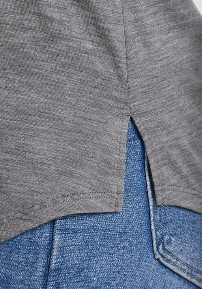 Bella Tunic Top - Graphite Heather - Image 5
