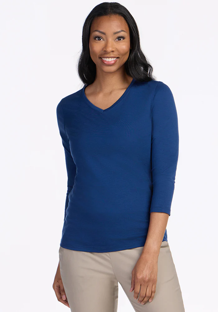 Elena 3/4 Sleeve V Neck - Image 3