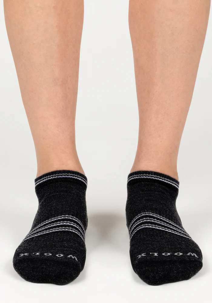 Womens Amelia No Show Socks - Dark Grey Charcoal - Image 2