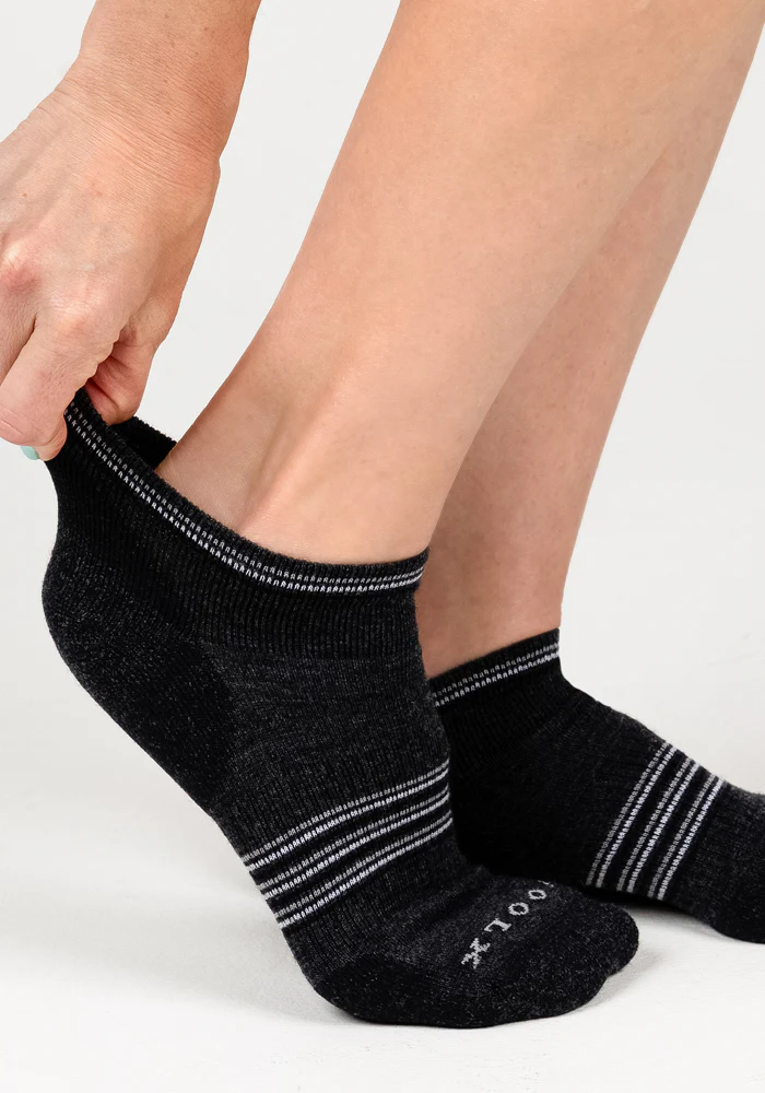 Womens Amelia No Show Socks - Dark Grey Charcoal - Image 4