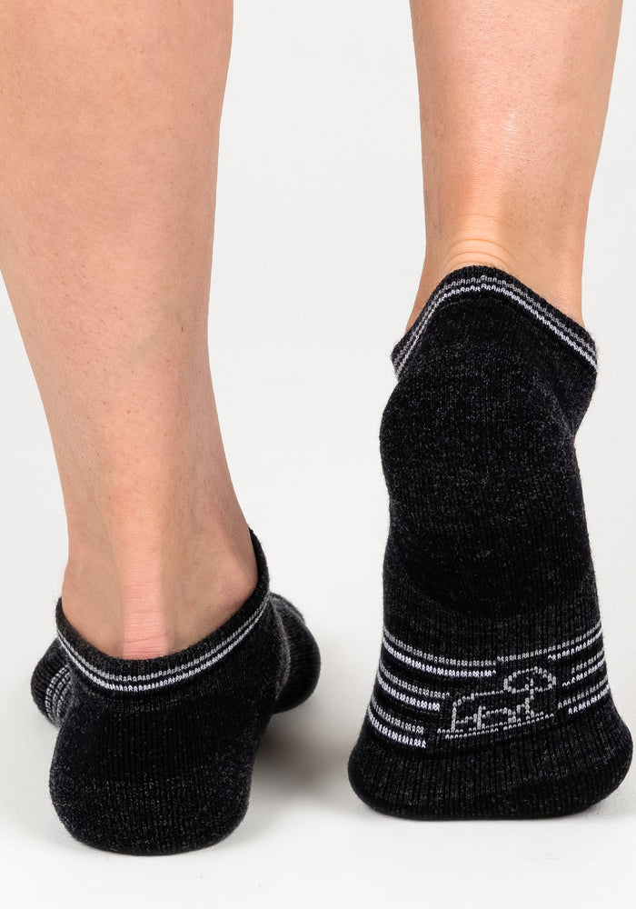 Womens Amelia No Show Socks - Dark Grey Charcoal - Image 6