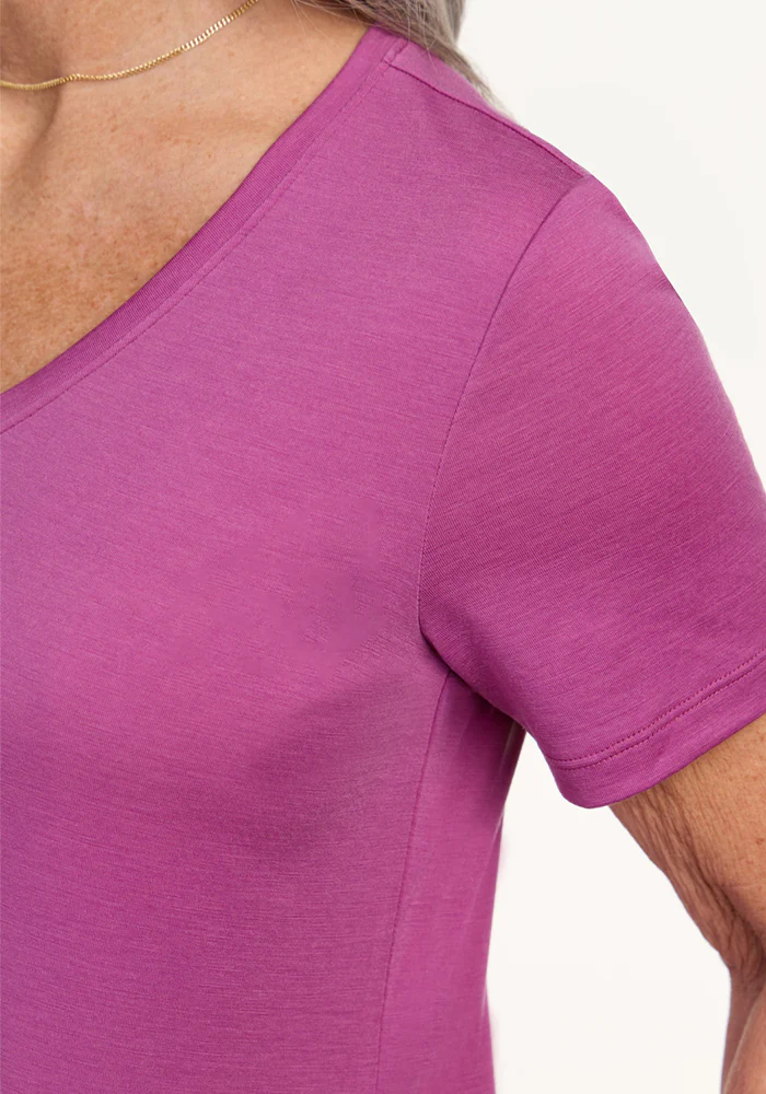 Junie V Neck - Purple Wine - Image 2
