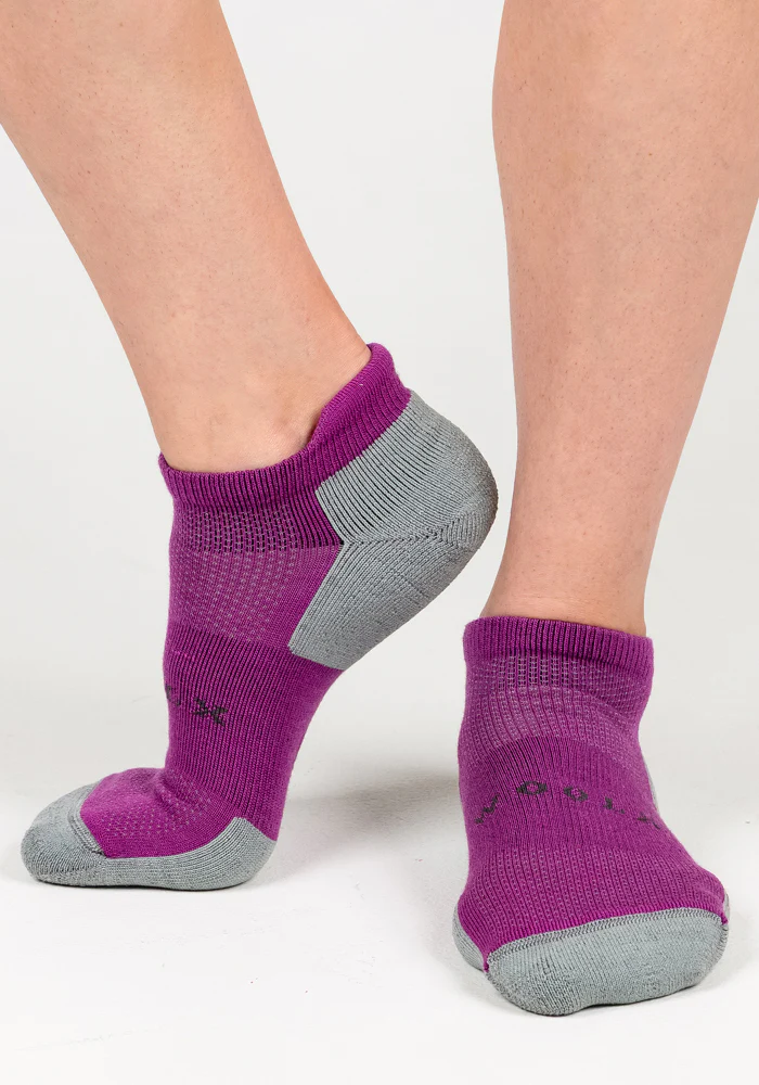 Womens Rowan No Show Socks - Purple Wine - Image 3