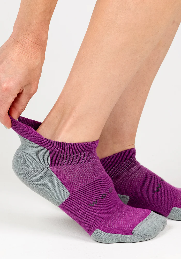 Womens Rowan No Show Socks - Purple Wine - Image 4