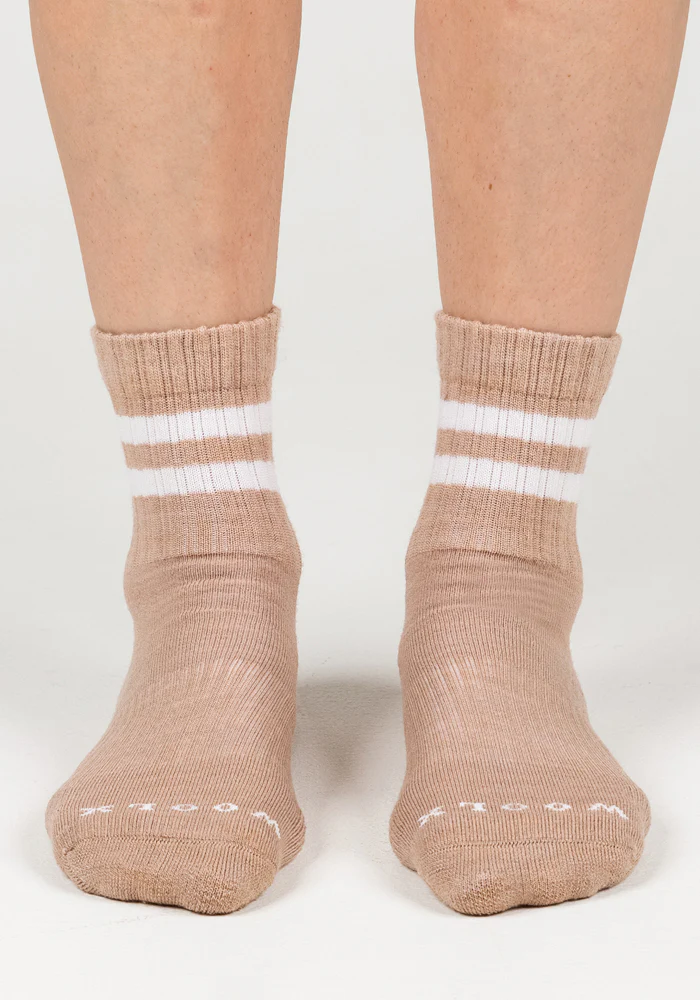 Womens Varsity Mini Crew Socks - Morning Latte - Image 2
