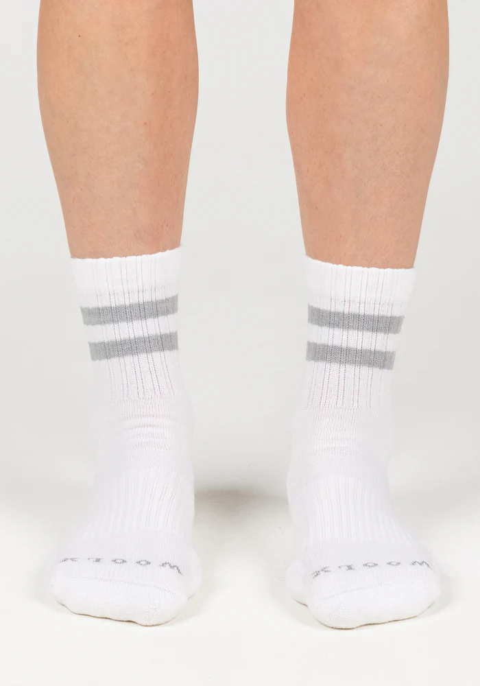 Womens Varsity Mini Crew Socks - Polar White - Image 2