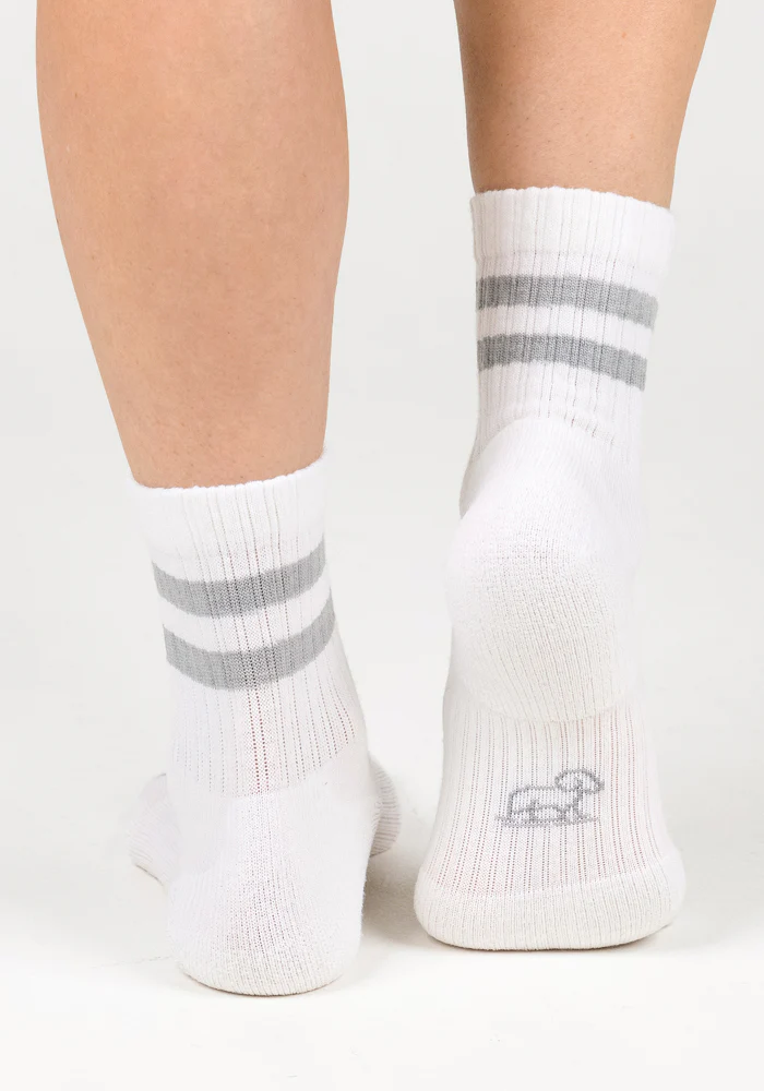Womens Varsity Mini Crew Socks - Polar White - Image 6