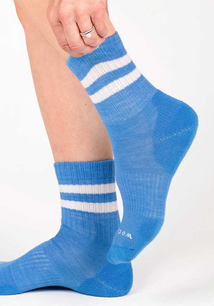 Womens Varsity Mini Crew Socks - Wave Rider - Image 5