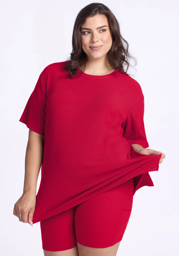 Vera Ribbed Tunic - Poppy Spark - Image 11