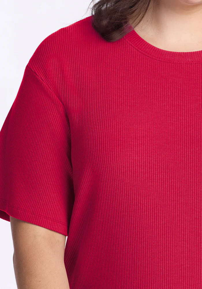 Vera Ribbed Tunic - Poppy Spark - Image 12