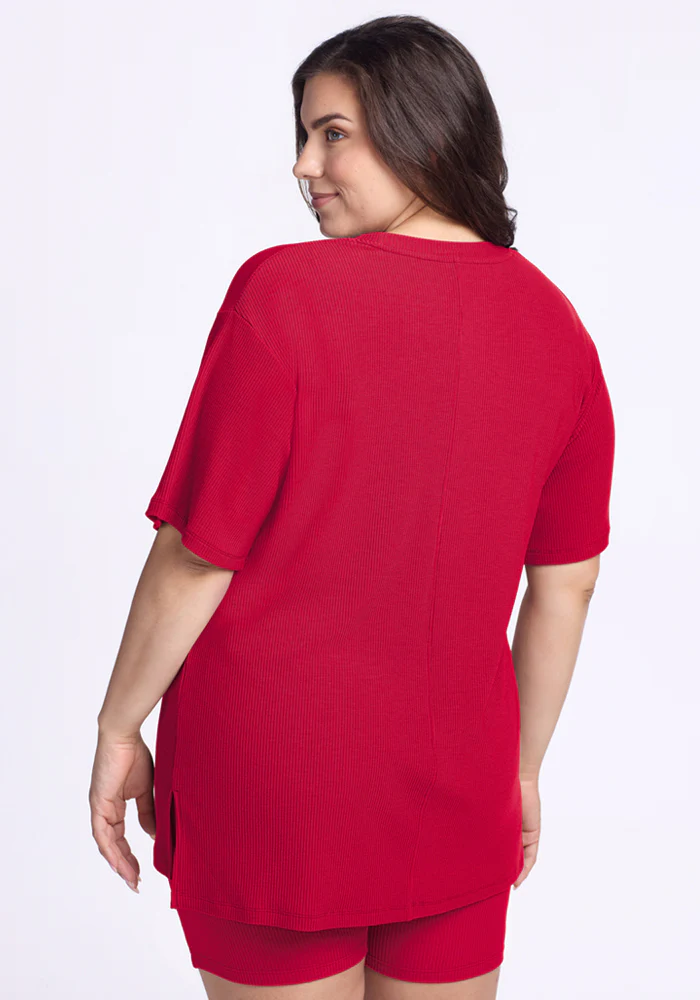 Vera Ribbed Tunic - Poppy Spark - Image 14