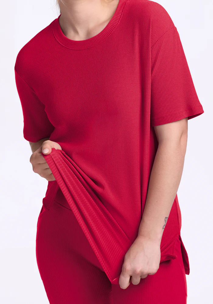 Vera Ribbed Tunic - Poppy Spark - Image 5