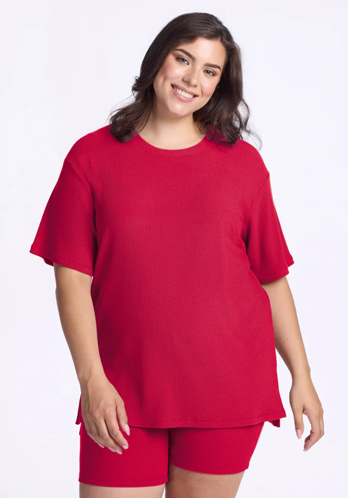 Vera Ribbed Tunic - Poppy Spark - Image 8
