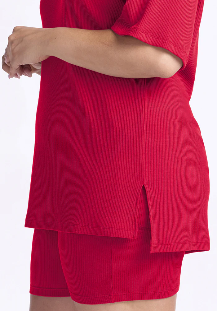 Vera Ribbed Tunic - Poppy Spark - Image 9