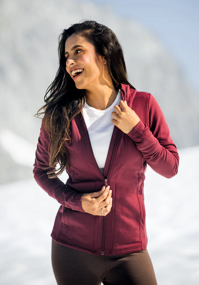 Zoey Zip Up Hoodie - Cinder Melange - Image 8